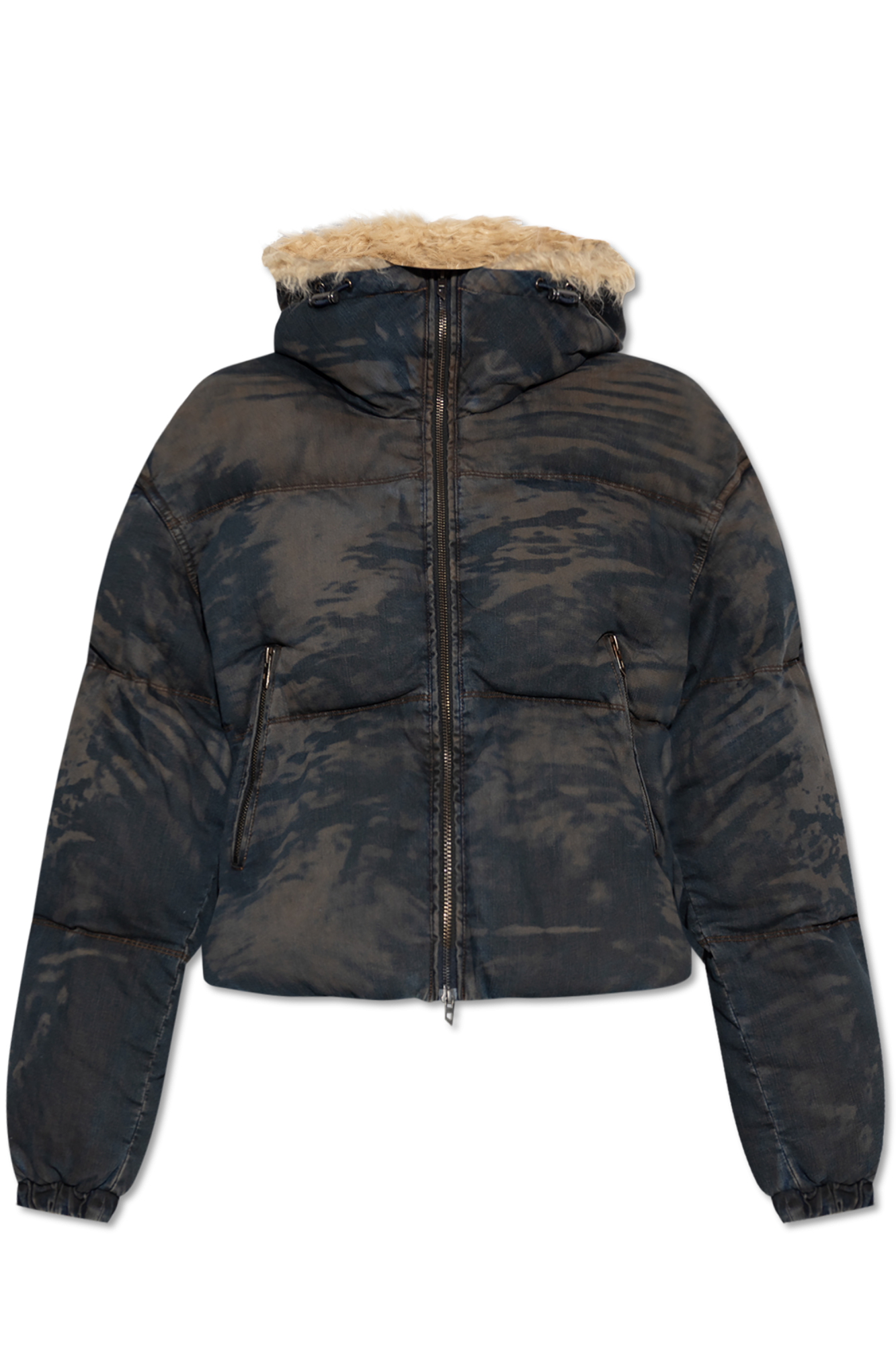 Grey Insulated jacket `W-AVES-FUR` Diesel - Vitkac Canada